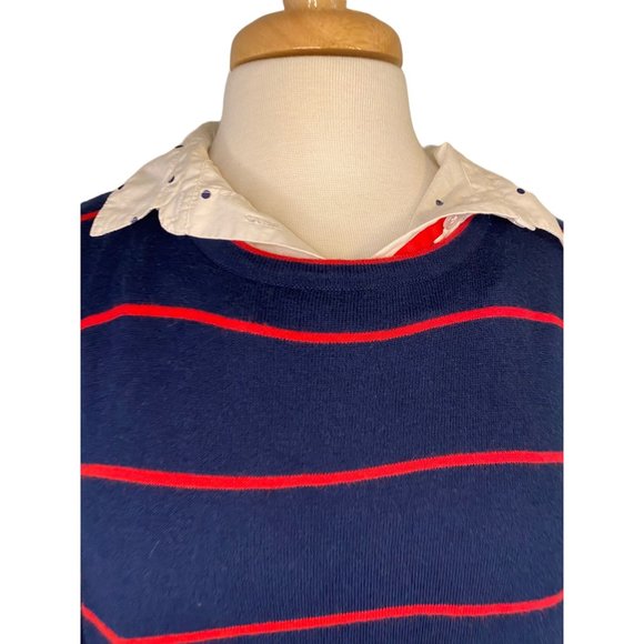 Rafaella Weekend Striped Layered Knit Pullover Women's XL - Picture 2 of 12